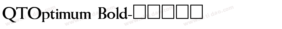 QTOptimum Bold字体转换